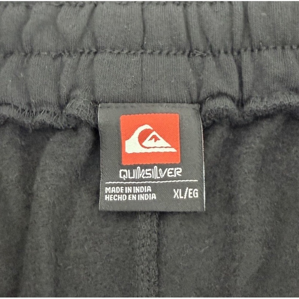 Quiksilver Jogger Sweatpants Black Drawstring Fleece Men's XL NWT Pockets - Picture 7 of 7
